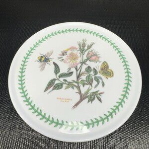 Portmeirion England BOTANIC GARDEN Rosa Canina Dog Rose Trivet Round Dish Plate